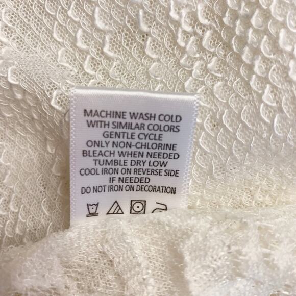 White Flowy Lace Back Top by Almost Famous Y2K - Picture 8 of 8